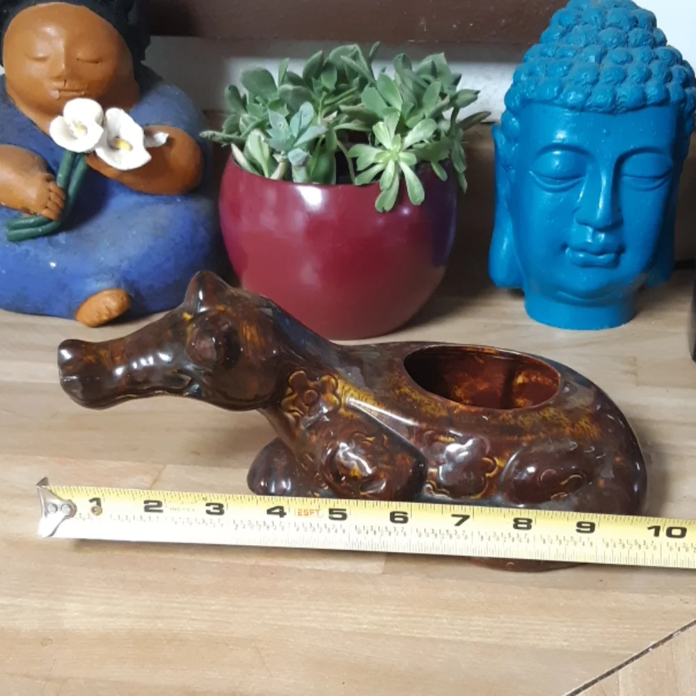 Alligator Crocodile Plant Pot Indoor Home and Garden Swamp Zen Art piece